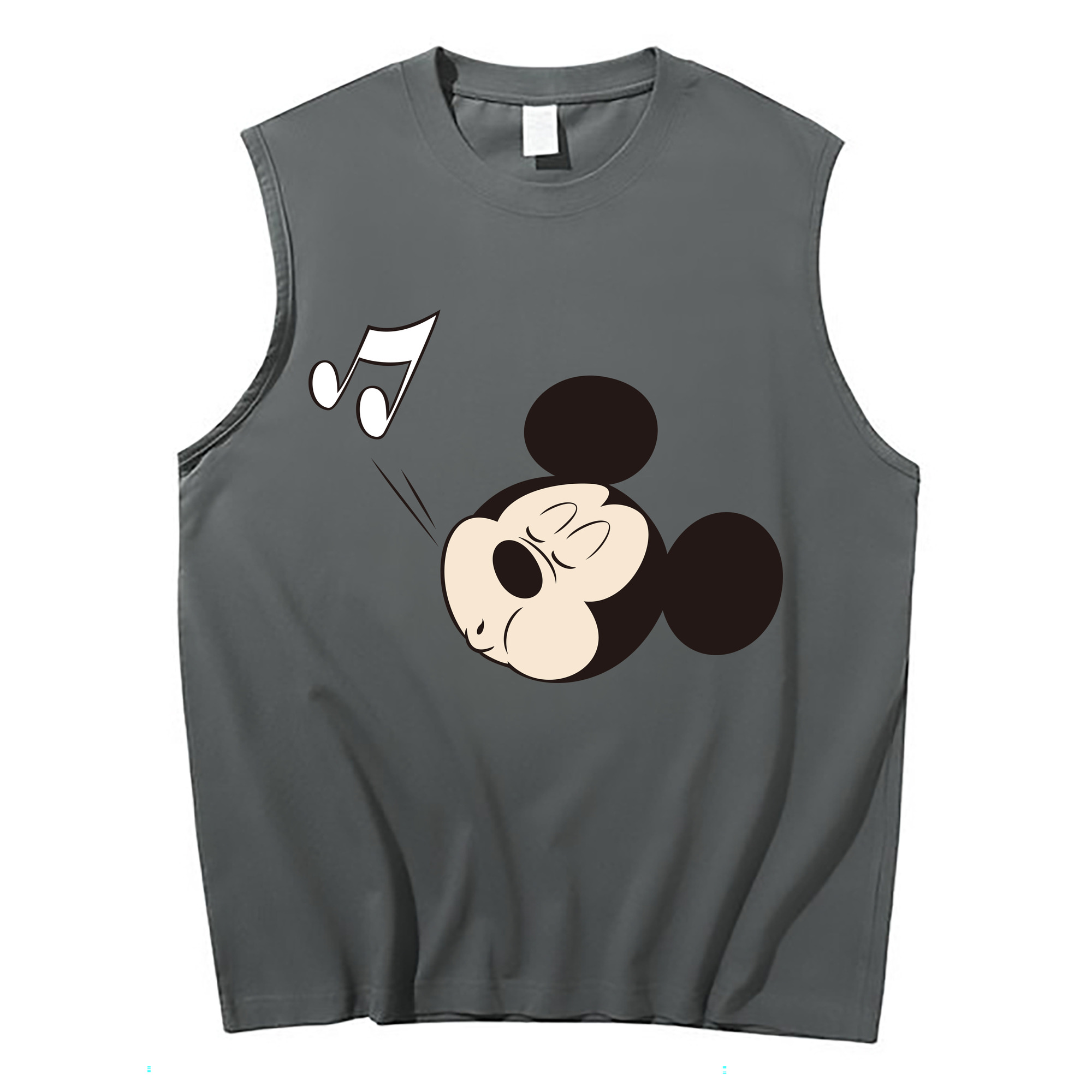 ミッキーマウス Mickey Mouse コットン100％タンクトップ（フロントプリント）